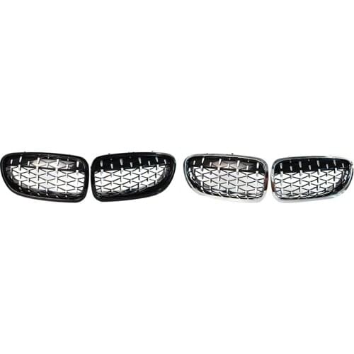 1 Pair 5 Series F10 Front Kidney Grille for Bmw 5 Series F10 2014-2017 520I 525I 528I Diamond Grille Meteor Style Front Bumper G