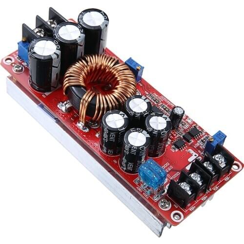 1pc Adjustable DC-DC 20A Boost Converter Power Module 1200W Step-Up Voltmeter Power Supply Module Amplifiers Accessories