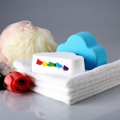 110g Natural Skin Care Cloud Rainbow Bath Salt Exfoliating Moisturizing Bubble Essential Oil Bath Bombs Ball For Shower