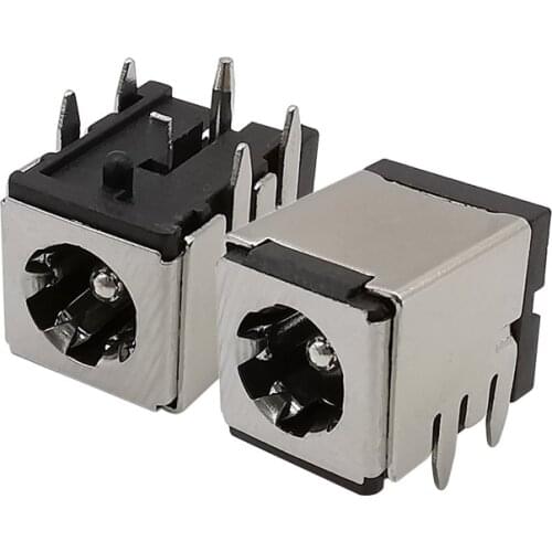 2/5Pcs 5.5x2.1mm DC Power Supply Jack Socket Connector With Bracket 5.5 * 2.1mm DC Charging Connector DC-007B