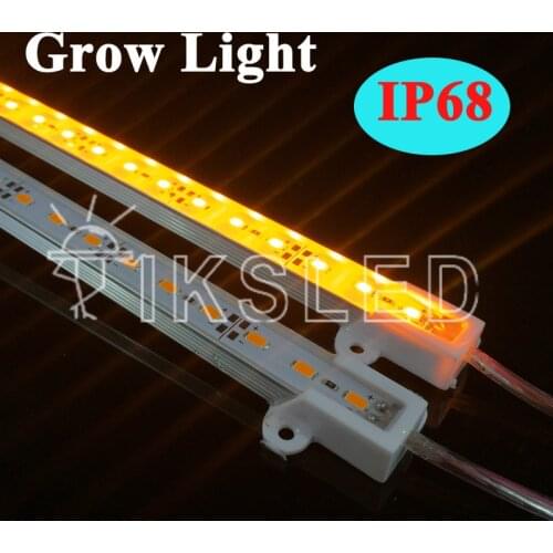 4pcs SMD5730 full spectrum led grow light Led bar rigid strip IP68 Waterproof Grow Light for Aquarium greenhouse Hydroponic plan