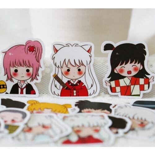 40PCS Cartoon Inuyasha Stickers Crafts And Scrapbooking stickers kids toys book Decorative sticker DIY Stationery