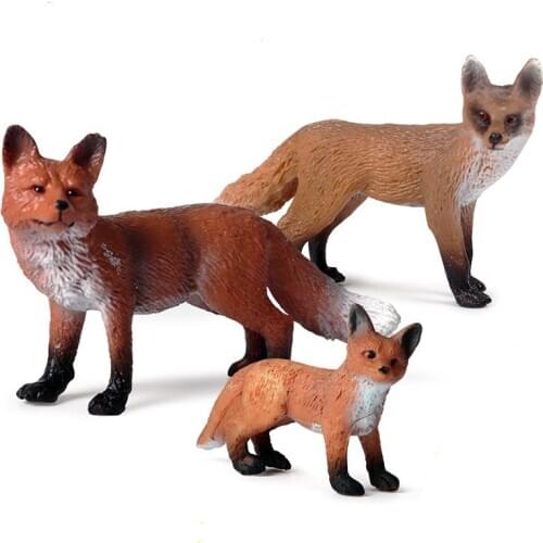 7 Kinds Foxes Animal Figure Collectible Toys Wild Animal Action Figures Kids Plastic Cement Toys