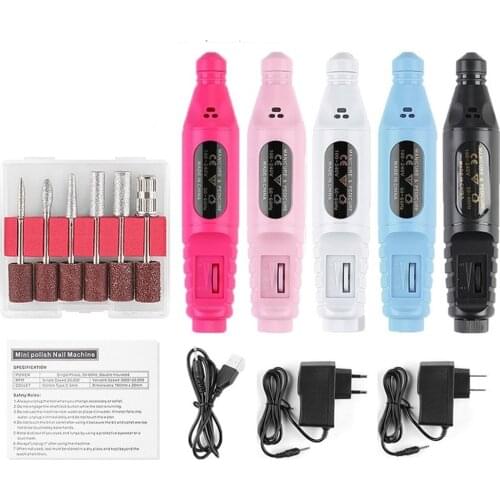1 Set Professional Electric Nail Drill Machine Manicure Machine Pedicure Drill Set Ceramic Nail File Nail Drill Equipment Tools