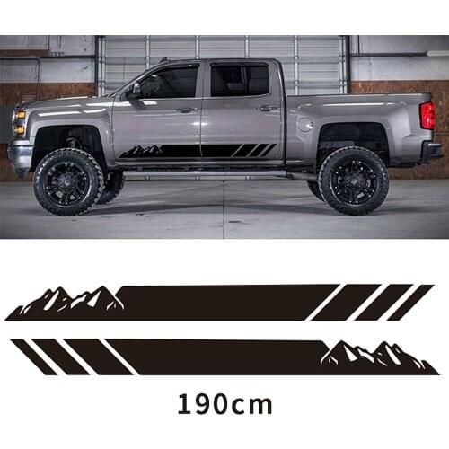 Automobile Decal Graphic Vinyl Side Stripes for Chevrolet Silverado 2014-2017 Grill Flare car styling accessories
