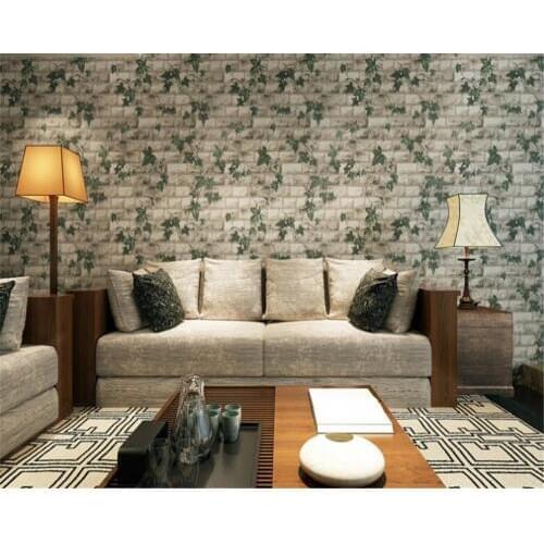 Beibehang Classic American PVC Village Stereo Brick Seal Grove Tiger Wallpaper Restaurant Living Room Background papel de parede