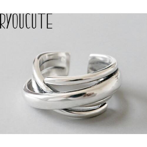 Bohemian Vintage Silver Color Geometric Irregular Rings for Women Wedding Adjustable Antique Statement Rings Anillos