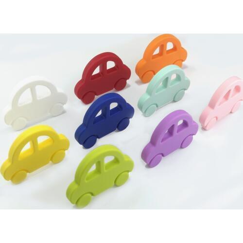 Baby Teether Car 20pc Charms Nursing Accessories Cookies Silicone Cookies Teether Baby Bites Toys Silicone Teether Bib Pattern