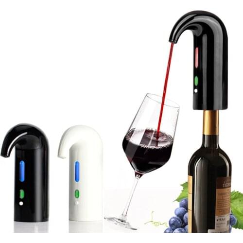 Electric Wine Pourer Bar Accessories Decanter Water Aerator Portable Instant Dispenser Pump One Touch Automatic USB Rechargeable