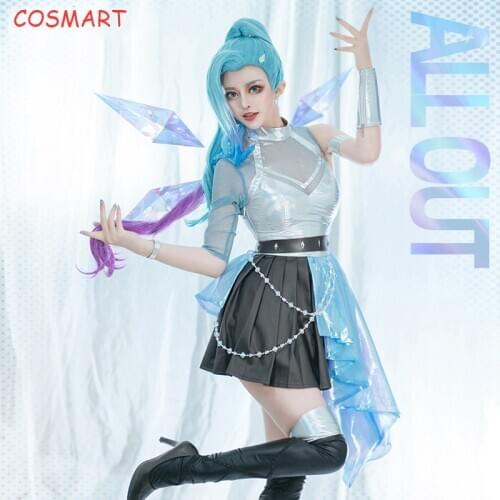 Game LOL KDA Seraphine ALL OUT Idol SJ Suit Dress Cosplay Costume Halloween Party Outfit For Girls Women New 2020