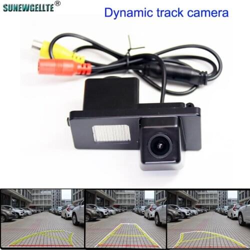 2020 HD Vehicle Dynamic Trajectory Parking Line Car Reverse Backup Rear View Camera For Ssangyong Rexton Kyron Korando Actyon