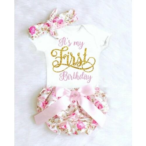 Baby Girls Clothes Set For NewBorn 1 Year Old Baby Birthday Party Outfits 1St Christening Gown 12 Months bebe Baptism Clothing