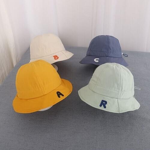 Summer Hat for Baby Girl Summer Baby Hat with Shield Cotton Sublimation Letter Gorros ParaBaby Photo Shoot Accessories AC50MZ