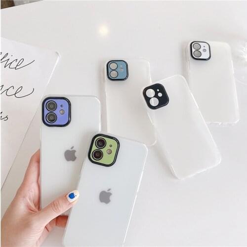 Matte Transparent Case For iPhone 12 11 Pro Max XR XS X 7 8 Plus SE 2020 Shockproof Soft TPU Silicone Clear Back Cover Coque