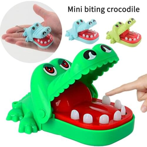 Mini Small Alligator Biting Finger Keychain Parent-child Interaction Tricky Toy Childrens Decompression Toy Random Color