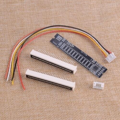 Adjustable DIY Dual 12 Stereo Amplifier Speed Board Level Indicator Kit LED VU Meter Lamps Light