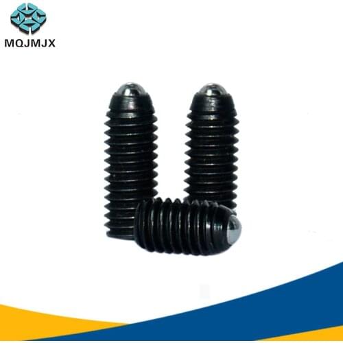 5pcs Carbon steel Ball Plunger spring Ball Point set screw Ball beads M3/M4/M5/M6/M8/M10/M12/M16 M/Coarse*Length