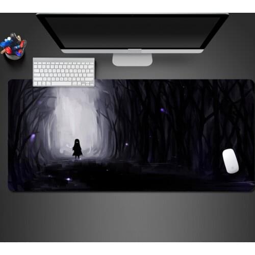 Super Popular Anime Girl Dark Senior Mouse Pad Laptop Keyboard Natural Rubber Side Whipstitch Speed Play Professional Mat