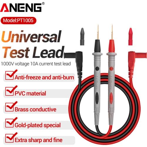 PT1005 1000V 10A Universal Digital Multimeter Probe Test Leads Pin Needle Tip Multi Meter Tester Lead Probe Wire Pen Cable