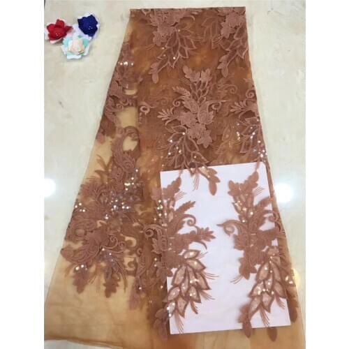 Embroidered Beautiful flowers embroidery mesh tulle african lace fabric YG-570 for wedding dress/evening dress