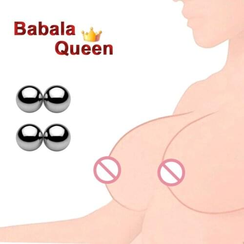10mm Magic Ball Nipple Clamps Powerful Magnetic Orbs Clitoris BDSM Bondage Adult Erotic Sex Toys For Woman Couple Gay Game Toys