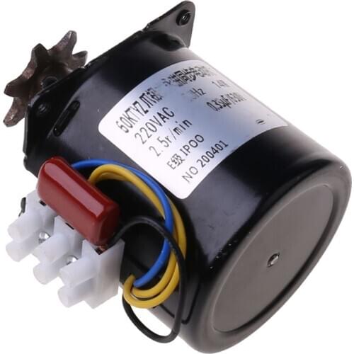 220V AC Eggs Turner Motor Incubator Engine Reversible Geared Components 2.5r/min