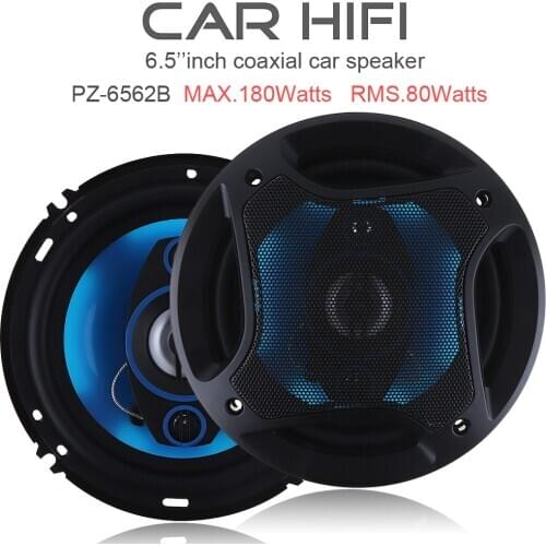 2pcs 6.5 Inch 180W 3 Way Car Hifi Loud Coaxial Speaker Horn Full Frequency Auto Automobile Audio Music Stereo Sound Loudspeaker