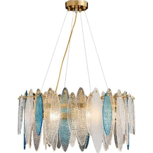 Art Deco LED Postmodern Glass Iron Chandelier Lighting Lustre Suspension Luminaire Lampen For Dinning Room
