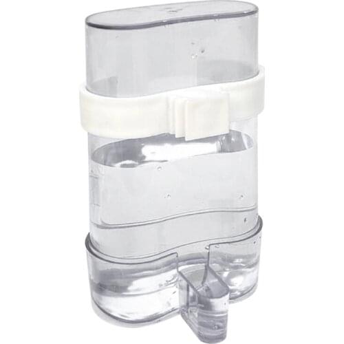 Bird Water Dispenser for Cage Automatic Bird Waterer Feeder Parakeet Cage Accessory Clear Food Drinker Container No Mess