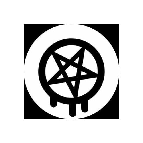 Black/Sliver Satanism Icon Sticker Holiday Decor Decals Car Window Trunk Art Decoration Car Styling Removable S966