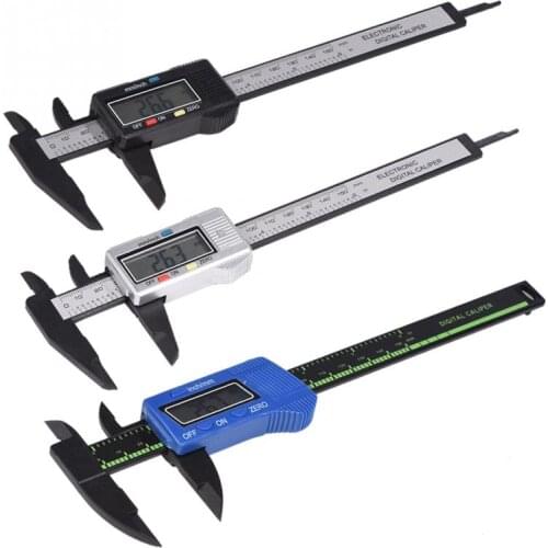 1PC New Plastic 0-150MM Optional Digital Caliper with Extra Large LCD Screen for Measuring Inside Outside Depth Steps Tool