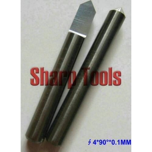 10pcs 4MM Shank 90 Degree 0.1MM Tip Metal Carving Cutters, CNC Router Bits, Carbide Engraving Tools for Iron, Steel, Copper, Al