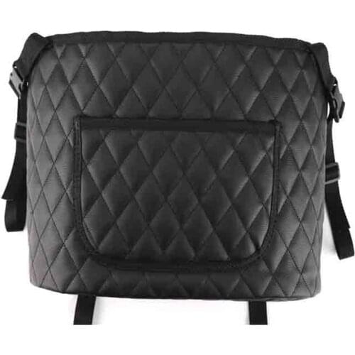 PU Leather Seat Back Organizer Pocket Handbag Holderlarge capacity Elasti General Car Motors Two-Seat Large Capacity Storage Bag