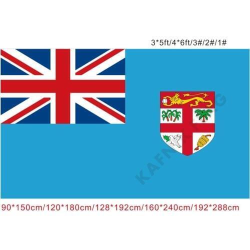 KAFNIK,free shipping 90x150cm/128*192cm/160*240cm/192*288cm big flags Fiji National Flag for Indoor Outdoor Decorative