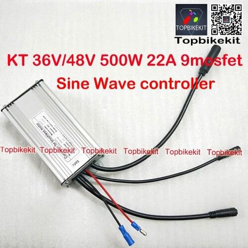 T09S controller 36V 500W 48V 500W 9 Mosfet KT Torque Simulation Sine Wave controller for ebike motor with Julei waterproof plug