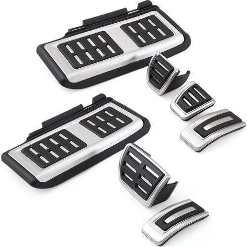 Stainless Steel Car Pedal Foot Rest Pedals Plate Cover For Audi A3 8V AT MT