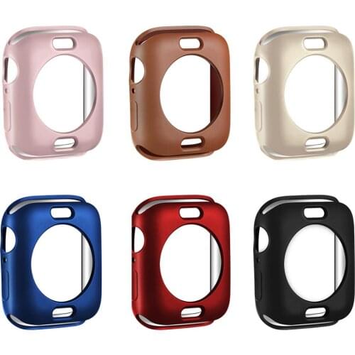 Matte TPU Protective Case Shell Frame For Apple Watch Series1 2 3 4 38mm 42mm 40mm 44mm Screen Pretector Cover Bumper for iwatch