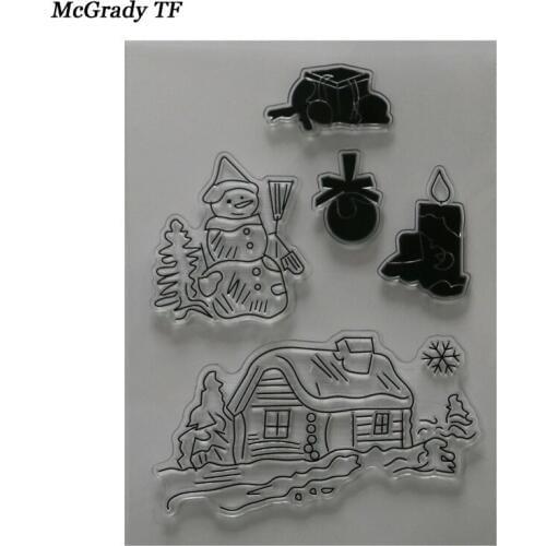 Christmas Transparent Clear Stamps For DIY Scrapbooking Standard Stamp Card Making/Kids Fun Decoration Supplies
