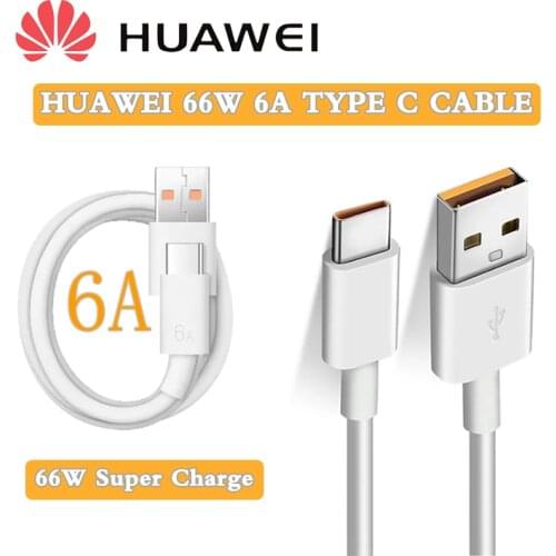 Original Huawei Nova 8 Se 66W Super Charger 6A Supercharge Type C USB Cable For Nova 7 Mate 20 30 40 P30 P40 Pro Honor 30 30S