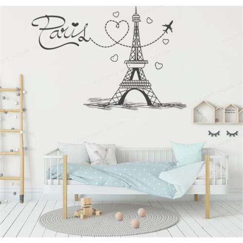 Paris Tower Wall Decal Vinyl Sticker Decal Art Home Decor Mural Vinyl Letter Wall Decal Paris Silhouette France Wall DecalHL114