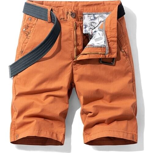 Luulla Men New Summer Casual Big & Tall Cargo Shorts Men Fashion 100% Washed Cotton Classic Patchwork Stretch Shorts Pants Men