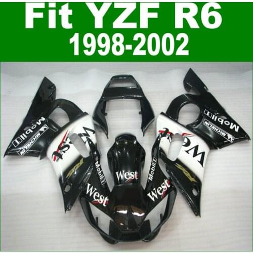 West Fairings For YAMAHA R6 98 1998 2002 top-selling Fairing kit ( customize sticker ) ll07
