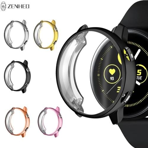 Soft Thin Screen Protective Case Cover for Samsung Galaxy Watch Active TPU Protector Shell Frame Accessories