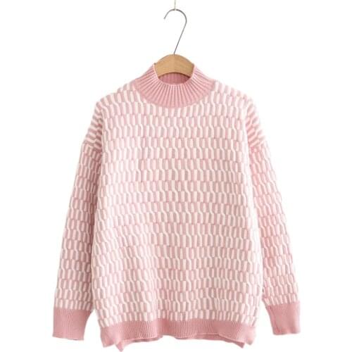 Womens Sweaters 2020 Autumn Winter Casual Knitted Pullover Sweater Long Sleeve Half Turtleneck Loose Cashmere Top Knitwear