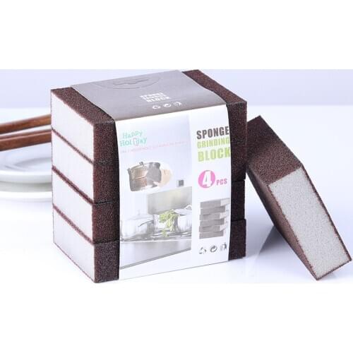 1/4pcs Sponge Eraser Kitchen Gadgets Accessories Descaling Clean Rub Pot Kitchen Tool Sponge Magic Removing Rust Cleaning Cotton