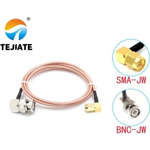 1PCS TEJIATE Adapter Cable BNC To SMA Type BNC-JW Convert SMA-JW 8-90CM 1M 1.5M 2M Length Connector RG316 Wire