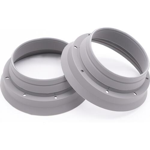 2pcs Car Audio Refit 6.5" Soft Silicone Folding Speaker Waterproof Cover Protective Horn Spacer Auto Speaker Shockproof Cover
