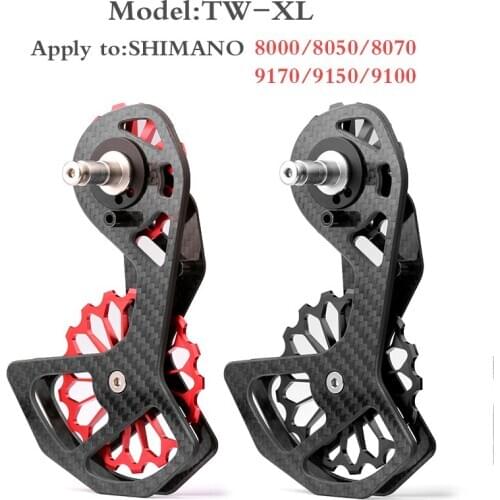 2021 MTB Bike Carbon Fiber Ceramic Rear Derailleur17T Pulley Guide Wheel for SHIMANO R6800 R7000 R8000 R9100 Bicycle Derailleur