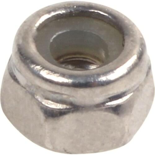 50Pcs M2 Zinc Plated Self-Locking Nylon Insert Hex Lock Nuts