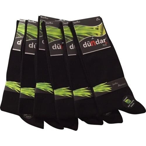 Dündar 6 Pieces Black Seamless Bamboo Men 'S Socks